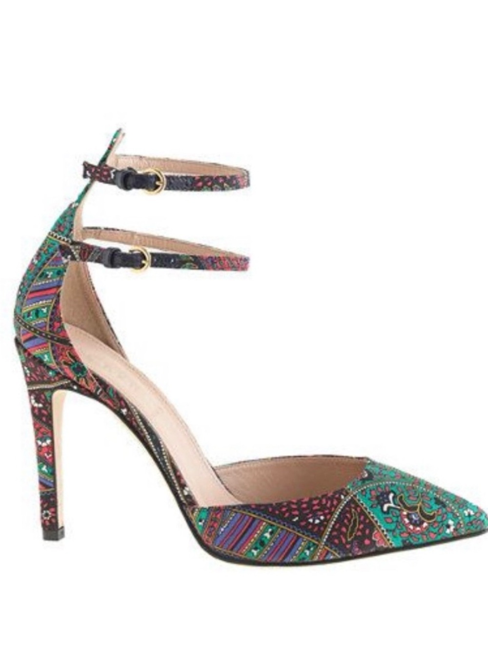 J. Crew Shoes | Euc J Crew Falsetto Silk Printed Heels - Picture 4 of 4
